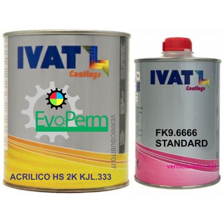 KIT VERNICE PASTELLO ACRILICA HS LUCIDO DIRETTO IVAT 333 A+B