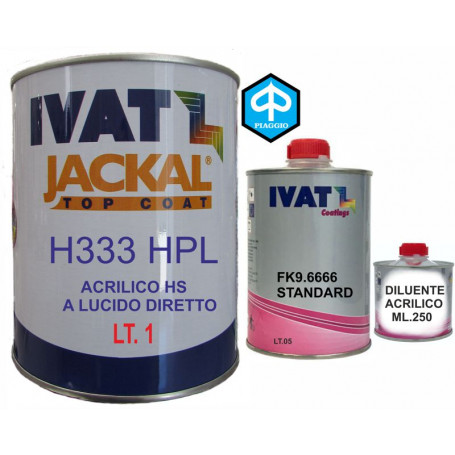 Piaggio 275  KIT vernice acrilica  IVAT 333 HS 2:1 +cat.re + diluente
