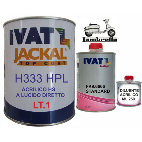 LAMBRETTA 8059 KIT vernice acrilica  IVAT 333 HS 2:1 +cat.re + diluente