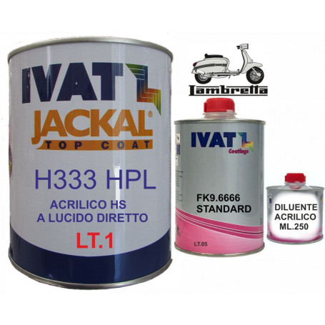 LAMBRETTA 8021 KIT vernice acrilica  IVAT 333 HS 2:1 +cat.re + diluente