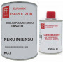 Smalto POLIURETANICO OPACO ISOPOL EP NERO con Catalizzatore Kg. 1 + ML. 250