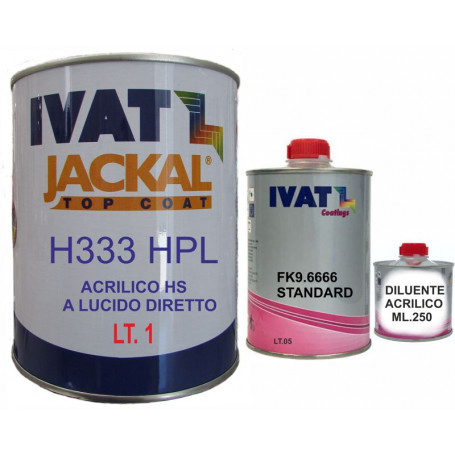 FIAT 233 BIANCO KIT vernice acrilica  IVAT 333 HS 2:1 +cat.re + diluente