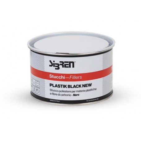 Stucco poliestere Plastik Black  per paraurti con catalizzatore ml.475  gr. 860