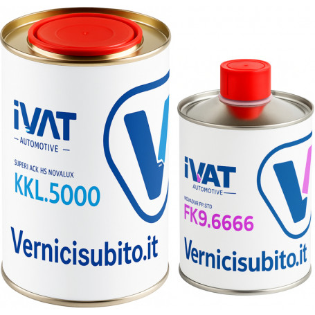 Vernice trasparente HS Ivat Novalux antigraffio + Catalizzatore Ivat FK9.6666.E standard lt. 1