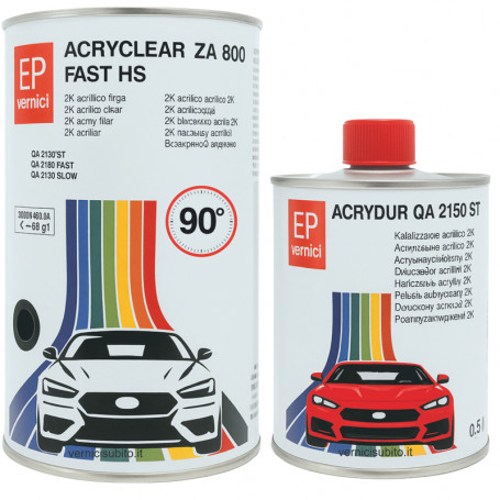 Kit trasparente HS FAST ZA 800 con catalizzatore lt.1+500