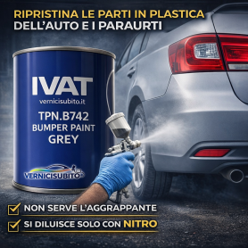 Vernice acrilica per plastiche Bumper paint GREY  lt.1
