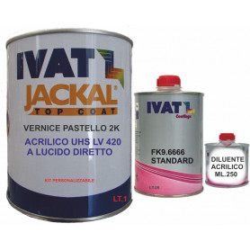 FIAT 401 AZZURRO CENERE  KIT Vernice pastello acrilica a lucido diretto Ivat LV 420 lt. 1+CAT. E DIL