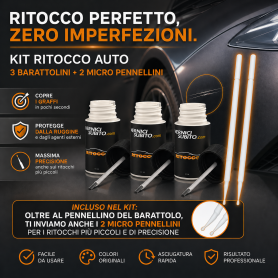 KIT 3 BARATTOLINI ML 50 PER RITOCCO JEEP FIAT KWH PEARL WHITE TRI COAT