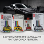 Kit per IL TUNING DELL'AUTO NERO INTENSO OPACO