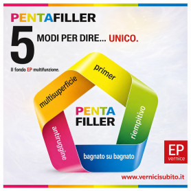 Fondo acrilico UHS PENTAFILLER grigio medio MF 1755 A+B  LT.1+ML.250