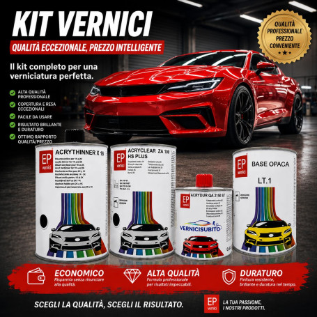 KIT VERNICE ACRILICA FIAT 891B NERO PROVOCATORE
