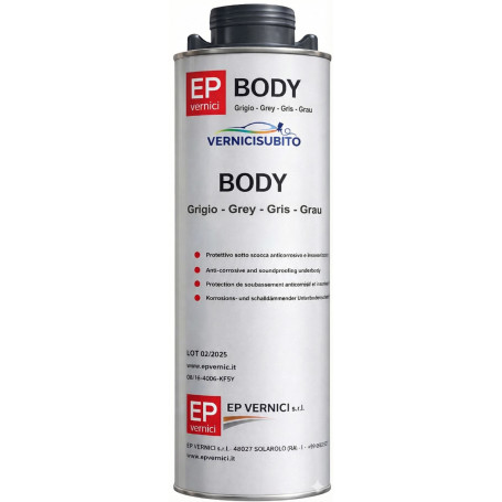 Body Ivat protettivo plastico antirombo verniciabile Grigio lt. 1