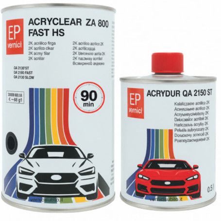 Kit trasparente HS FAST ZA 800 con catalizzatore lt.1+500
