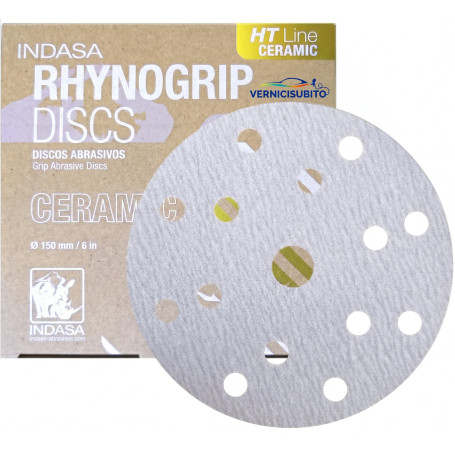 DISCHI ABRASIVI RHYNOGRIP INDASA HTLINE CERAMIC GRANA 80