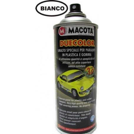 Bomboletta spray Macota Duecolor smalto speciale per paraurti in plastica e gomma Antracite ml. 400