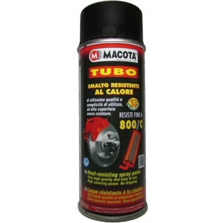 Bomboletta spray Macota Tubo alta temperatura Nero ml. 400 08008